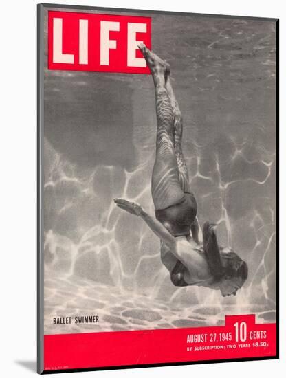 Ballet Swimmer Belita, August 27, 1945-Walter Sanders-Mounted Photographic Print