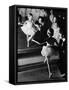 Ballet Teacher Advising Little Girl and Group of Dancers at Ballet Dancing School Look On-Alfred Eisenstaedt-Framed Stretched Canvas