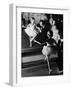 Ballet Teacher Advising Little Girl and Group of Dancers at Ballet Dancing School Look On-Alfred Eisenstaedt-Framed Photographic Print