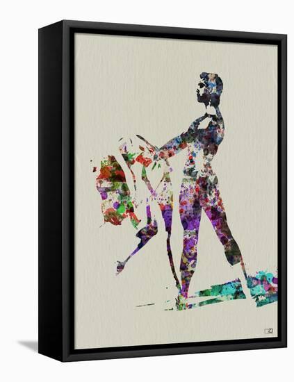 Ballet Watercolor 1-NaxArt-Framed Stretched Canvas