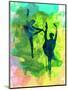 Ballet Watercolor 1-Irina March-Mounted Art Print