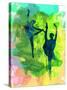 Ballet Watercolor 1-Irina March-Stretched Canvas