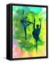 Ballet Watercolor 1-Irina March-Framed Stretched Canvas