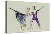 Ballet Watercolor 2-NaxArt-Stretched Canvas