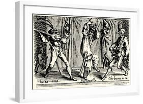 Balli di Sfessania - from etchings by Jacomo Callot-Jacques Callot-Framed Giclee Print