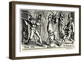 Balli di Sfessania - from etchings by Jacomo Callot-Jacques Callot-Framed Giclee Print