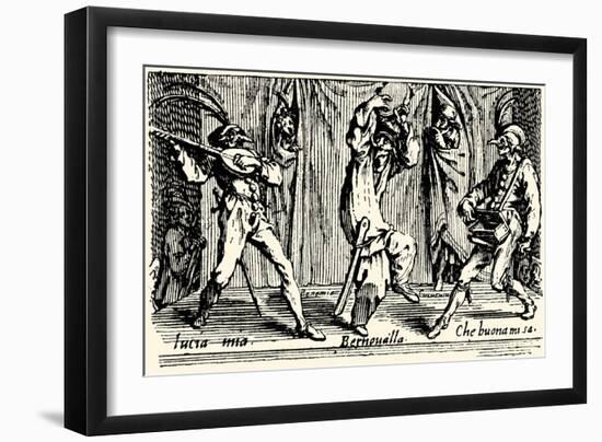 Balli di Sfessania - from etchings by Jacomo Callot-Jacques Callot-Framed Giclee Print