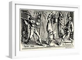 Balli di Sfessania - from etchings by Jacomo Callot-Jacques Callot-Framed Giclee Print