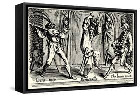 Balli di Sfessania - from etchings by Jacomo Callot-Jacques Callot-Framed Stretched Canvas