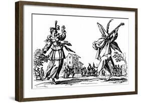 Balli di Sfessania - from etchings by Jacomo Callot-Jacques Callot-Framed Giclee Print