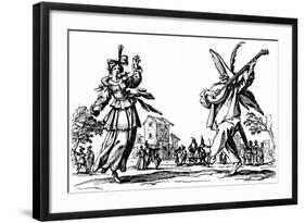 Balli di Sfessania - from etchings by Jacomo Callot-Jacques Callot-Framed Giclee Print