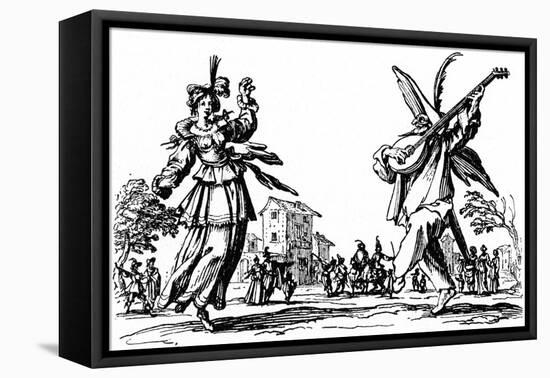 Balli di Sfessania - from etchings by Jacomo Callot-Jacques Callot-Framed Stretched Canvas