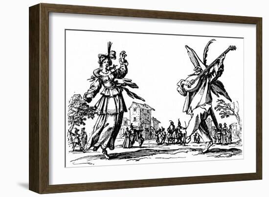 Balli di Sfessania - from etchings by Jacomo Callot-Jacques Callot-Framed Giclee Print