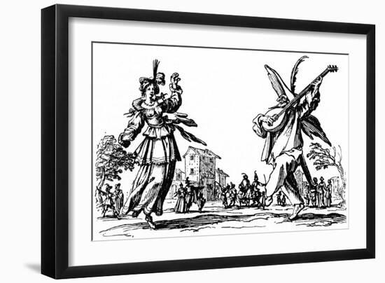 Balli di Sfessania - from etchings by Jacomo Callot-Jacques Callot-Framed Giclee Print