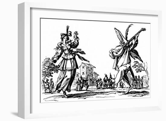 Balli di Sfessania - from etchings by Jacomo Callot-Jacques Callot-Framed Giclee Print