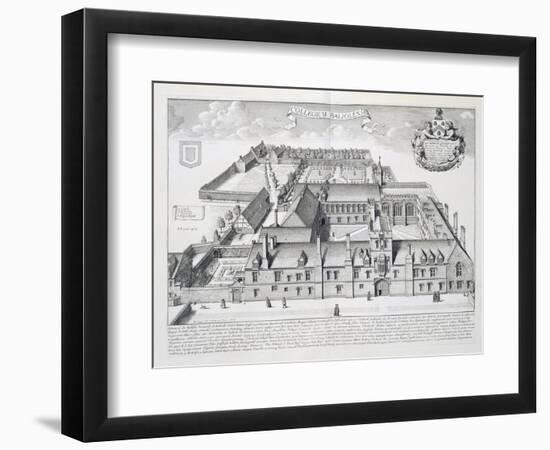 Balliol College, Oxford, from Oxonia Illustrata, Published 1675-David Loggan-Framed Giclee Print