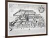 Balliol College, Oxford, from Oxonia Illustrata, Published 1675-David Loggan-Framed Giclee Print