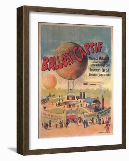 Ballon Captif-Captive Balloon-null-Framed Art Print