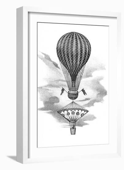 Balloon And Parachute-Science, Industry and Business Library-Framed Photographic Print