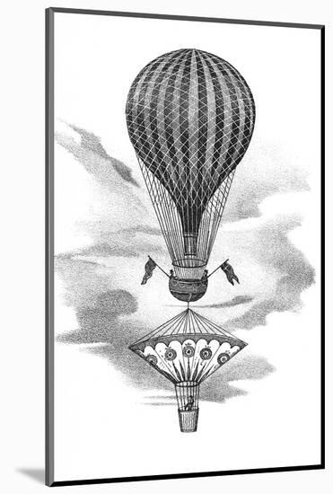 Balloon And Parachute-Science, Industry and Business Library-Mounted Photographic Print
