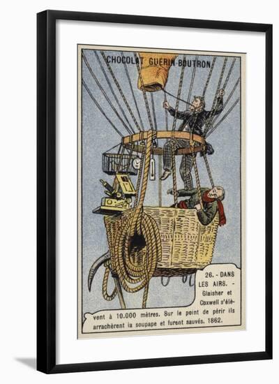 Balloon Ascent to 10,000 Metres by Glaisher and Coxwell, 1862-null-Framed Giclee Print