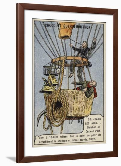 Balloon Ascent to 10,000 Metres by Glaisher and Coxwell, 1862-null-Framed Giclee Print