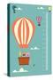 Balloon Cartoons ,Meter Wall or Height Meter from 50 to 180 Centimeter,Vector Illustrations-isaree-Stretched Canvas