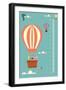 Balloon Cartoons ,Meter Wall or Height Meter from 50 to 180 Centimeter,Vector Illustrations-isaree-Framed Art Print