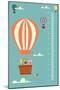 Balloon Cartoons ,Meter Wall or Height Meter from 50 to 180 Centimeter,Vector Illustrations-isaree-Mounted Art Print