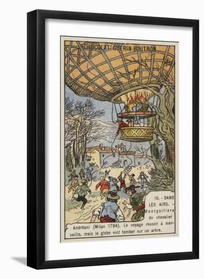 Balloon Flight of Andreani, Milan, 1784-null-Framed Giclee Print