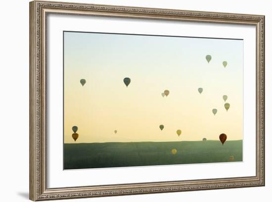 Balloon Flight over Goreme, Goreme, Cappadocia, Anatolia, Turkey-Christian Kober-Framed Photographic Print