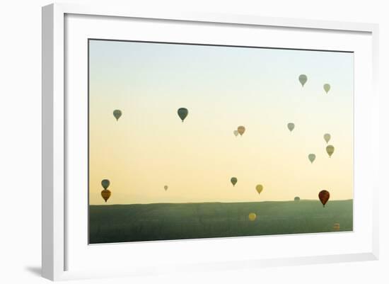 Balloon Flight over Goreme, Goreme, Cappadocia, Anatolia, Turkey-Christian Kober-Framed Photographic Print