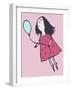 Balloon Girl Pink-Carla Martell-Framed Premium Giclee Print
