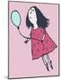 Balloon Girl Pink-Carla Martell-Mounted Giclee Print