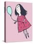 Balloon Girl Pink-Carla Martell-Stretched Canvas