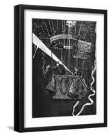 Balloon Leaving from Gare Du Nord, Paris, Franco-Prussian War, 1870-null-Framed Giclee Print