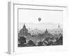 Balloon Over Bagan at Sunrise, Mandalay, Burma (Myanmar)-Nadia Isakova-Framed Premium Photographic Print