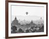 Balloon Over Bagan at Sunrise, Mandalay, Burma (Myanmar)-Nadia Isakova-Framed Photographic Print