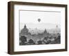 Balloon Over Bagan at Sunrise, Mandalay, Burma (Myanmar)-Nadia Isakova-Framed Photographic Print