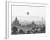 Balloon Over Bagan at Sunrise, Mandalay, Burma (Myanmar)-Nadia Isakova-Framed Photographic Print