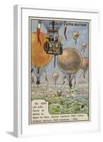 Balloon Race Setting Off from Paris, 1900-null-Framed Giclee Print