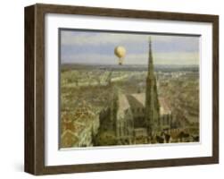 Balloon Ride over Vienna, c.1847-Jakob Alt-Framed Art Print