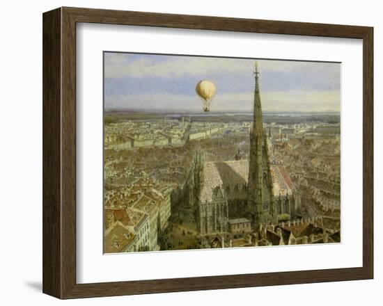 Balloon Ride over Vienna, c.1847-Jakob Alt-Framed Art Print