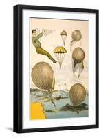 Balloon Rider at Circus-null-Framed Art Print