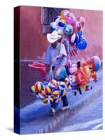 Balloon Vendor Walking the Streets, San Miguel De Allende, Mexico-Nancy Rotenberg-Stretched Canvas