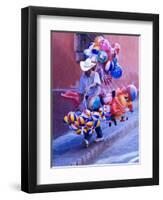 Balloon Vendor Walking the Streets, San Miguel De Allende, Mexico-Nancy Rotenberg-Framed Photographic Print