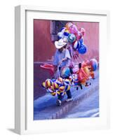 Balloon Vendor Walking the Streets, San Miguel De Allende, Mexico-Nancy Rotenberg-Framed Photographic Print