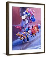 Balloon Vendor Walking the Streets, San Miguel De Allende, Mexico-Nancy Rotenberg-Framed Photographic Print