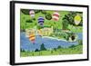 Ballooning at Leeds Castle-Judy Joel-Framed Giclee Print