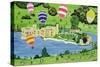 Ballooning at Leeds Castle-Judy Joel-Stretched Canvas
